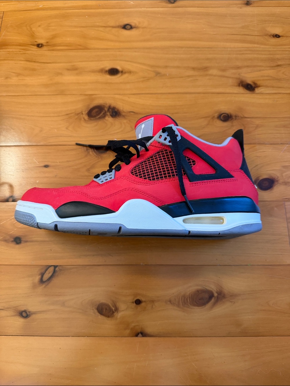 Jordan Red and Black Retro Basketball Sneakers - Picture 2 of 6